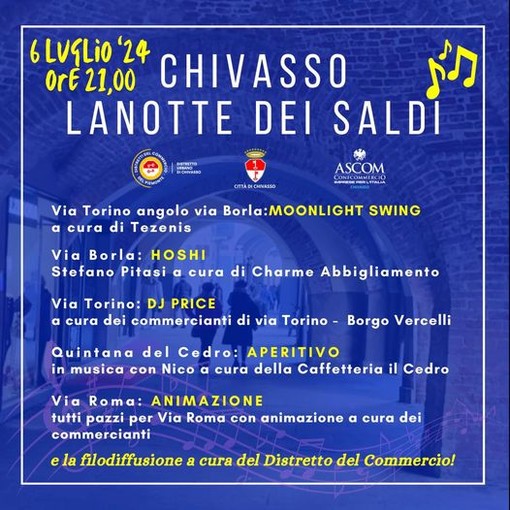 A Chivasso arriva la grande “Notte dei Saldi”!