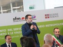 Matteo Salvini parla al microfono