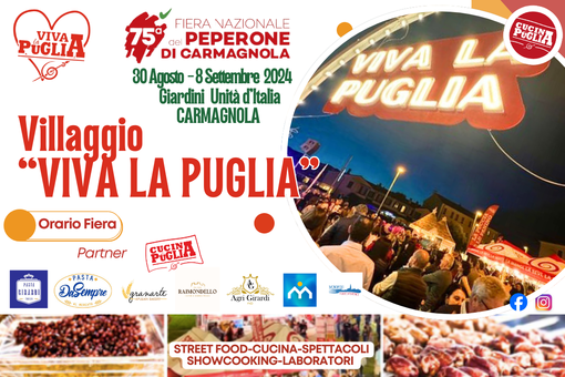 Alla 75esima Fiera Nazionale del Peperone di Carmagnola torna il Villaggio &quot;Viva la Puglia&quot;